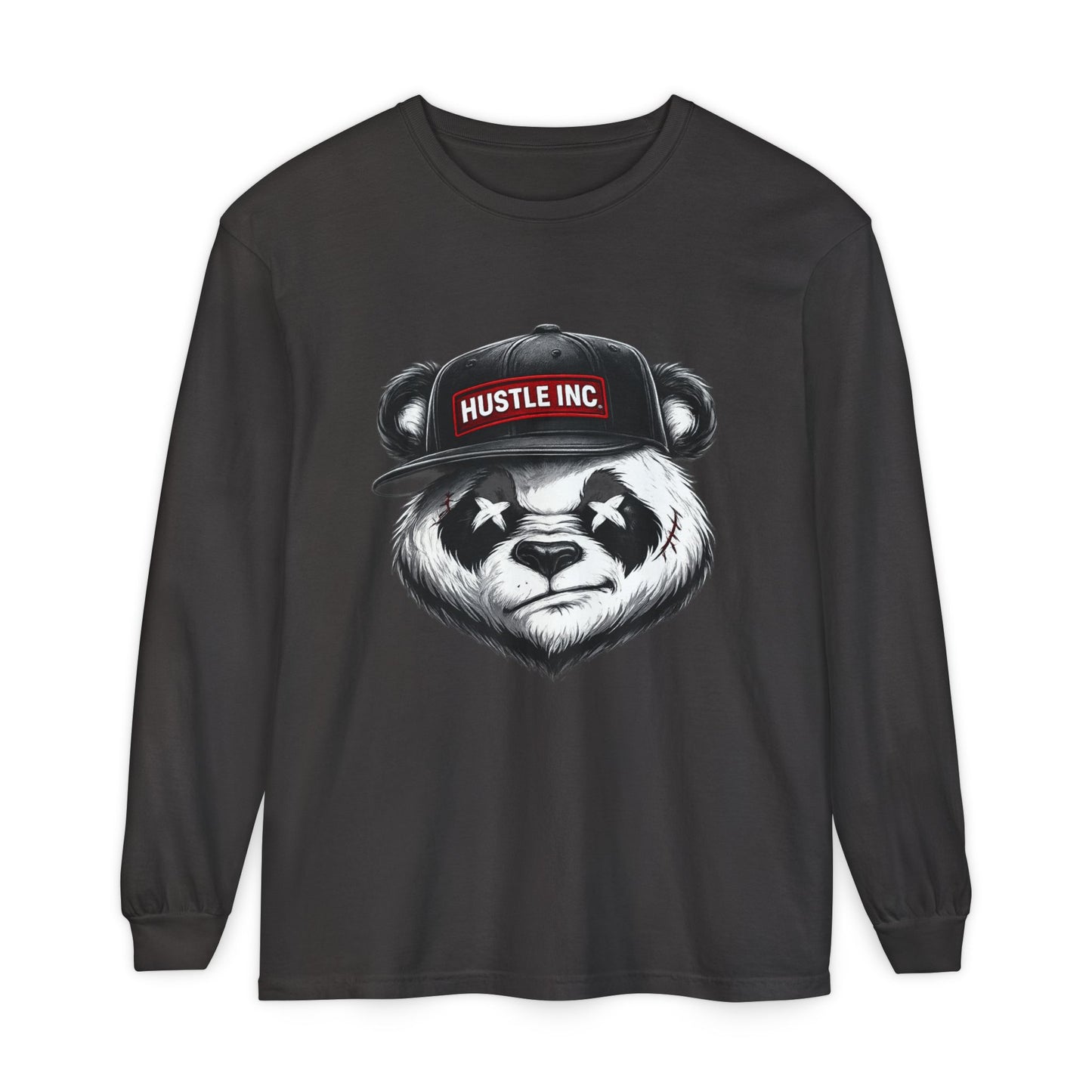 Hustle Inc. Panda Icon Long Sleeve Tee