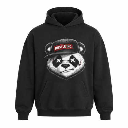 Hustle Inc. Panda Icon Distressed Hoodie
