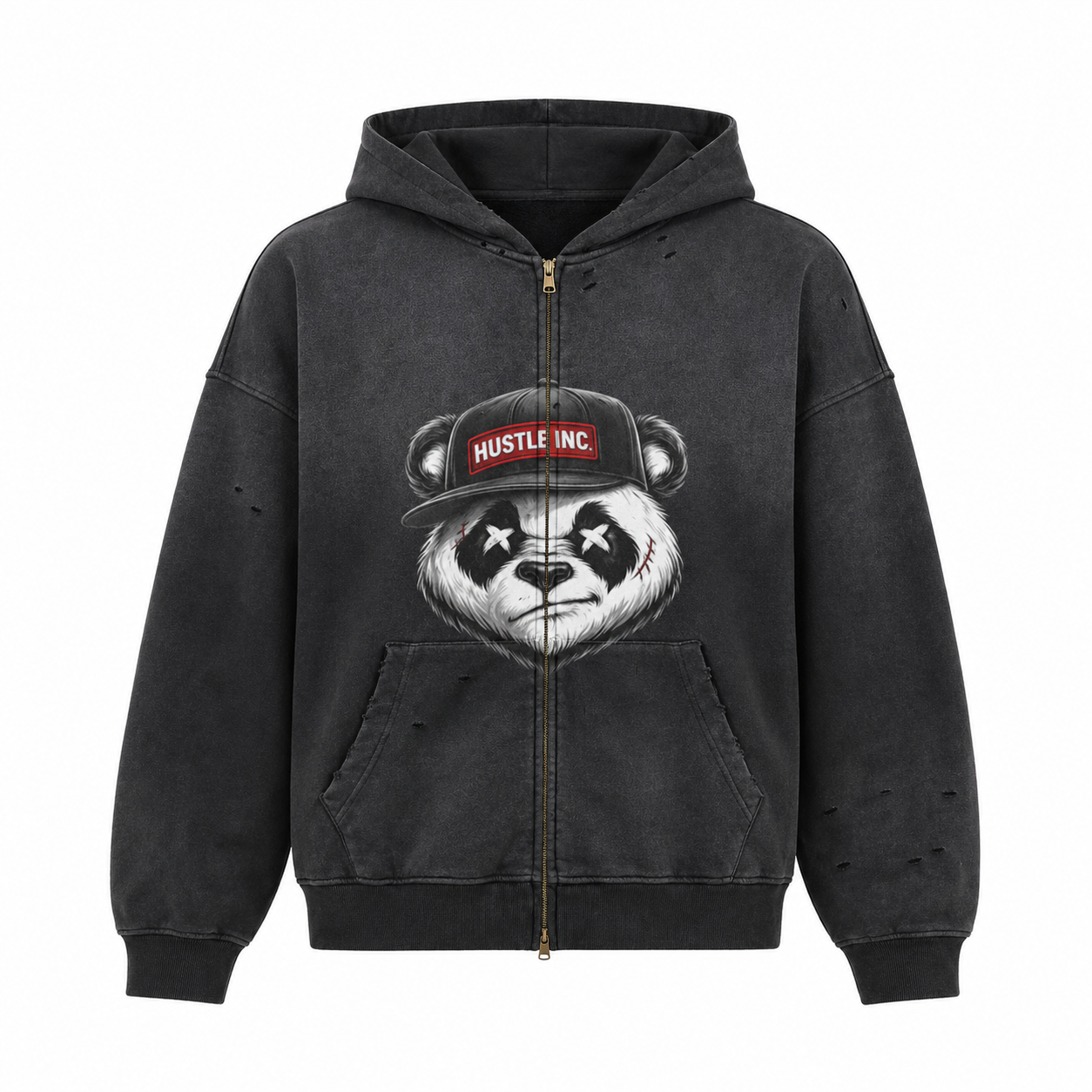 Hustle Inc. Panda Icon Full Zip Hoodie
