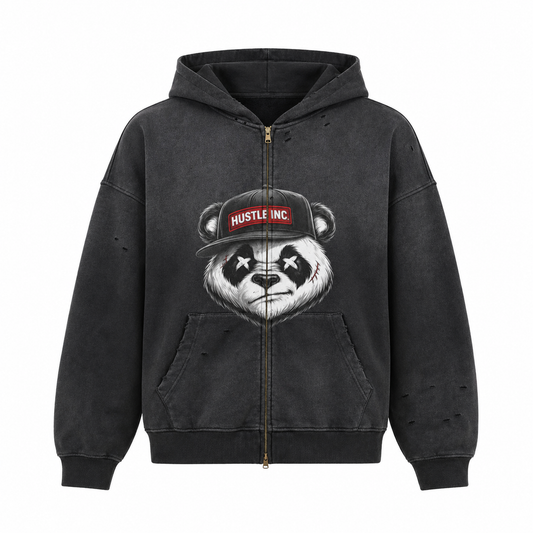 Hustle Inc. Panda Icon Full Zip Hoodie